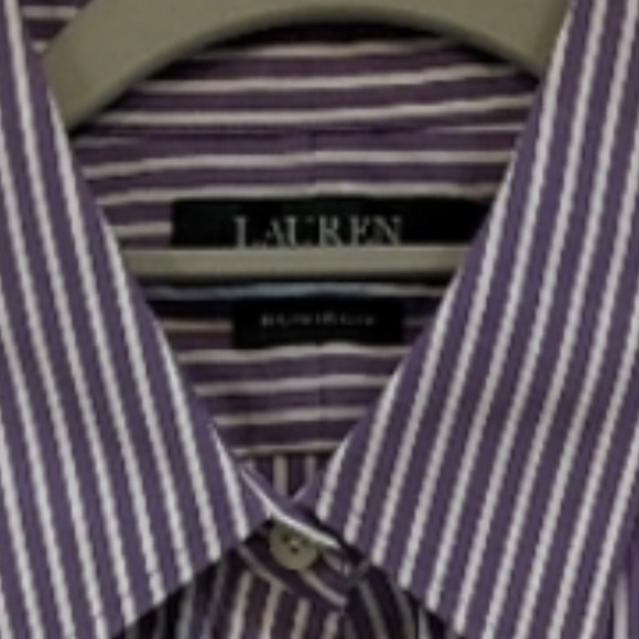 Ralph Lauren Purple Striped Shirt - Picture 2 of 3